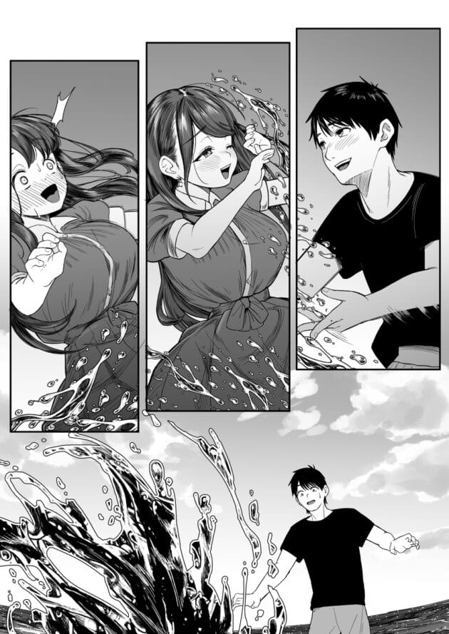 【エロ漫画】振られたから川に向かって、おっぱいくらい揉ませてくれよーって叫んだ結果(8)