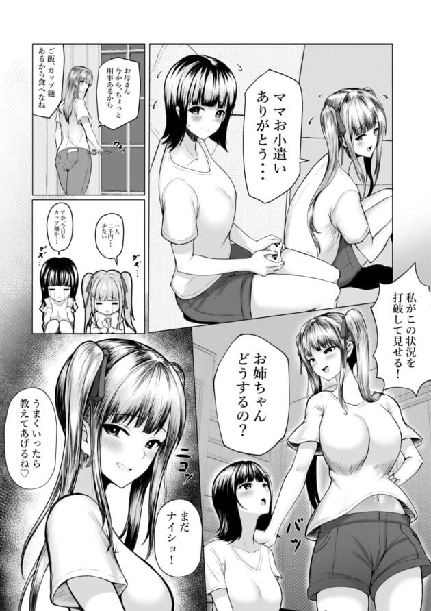 【ぱぱ活エロ漫画】猫耳と黒マスク-私たち名門女学園生は姉妹でパパ活してます(2)